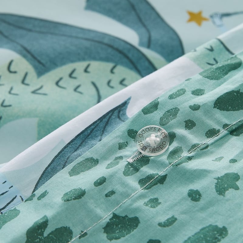 Dragon Tales Mist Green Quilt Cover Set