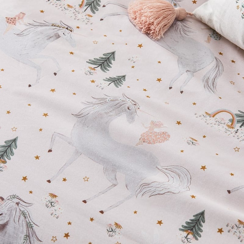 I Believe in Unicorns Pink Salt Quilt Cover Set