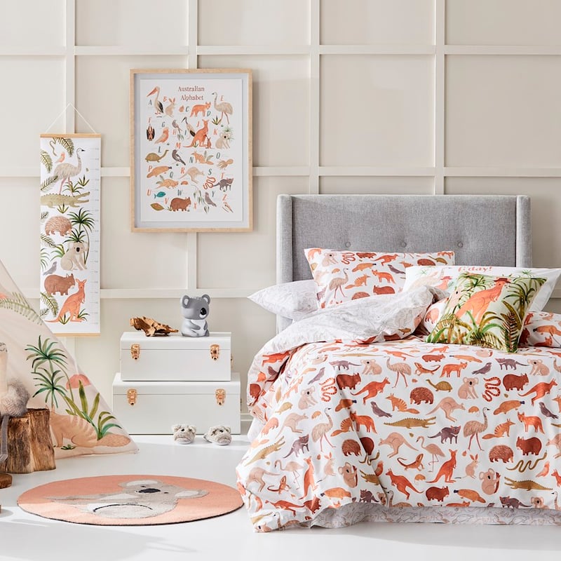 Australiana Animals Rust Quilt Cover Set