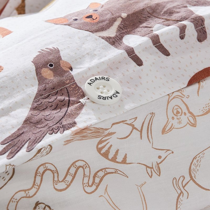 Australiana Animals Rust Quilt Cover Set