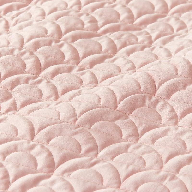 Camilla Floral Pink Quilted Velvet Cot Quilt Cover