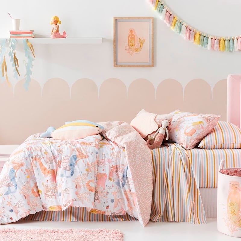 Mermaid Dreams Pink Quilt Cover Set