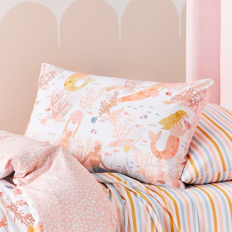 Mermaid Dreams Pink Quilt Cover Set