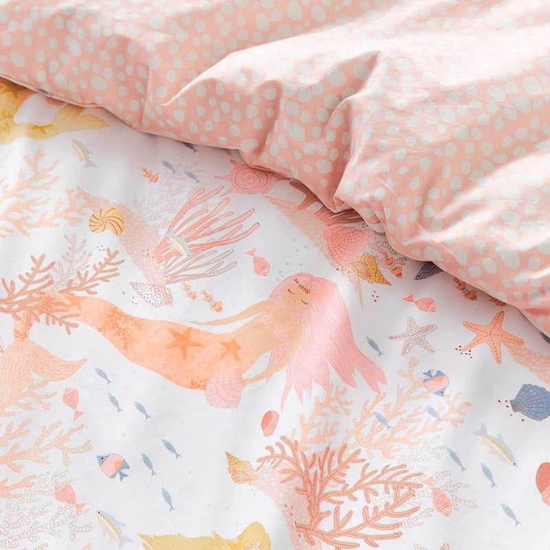 Mermaid Dreams Pink Quilt Cover Set