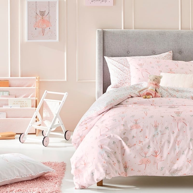 Ballet Friends Lotus Pink Quilt Cover Set