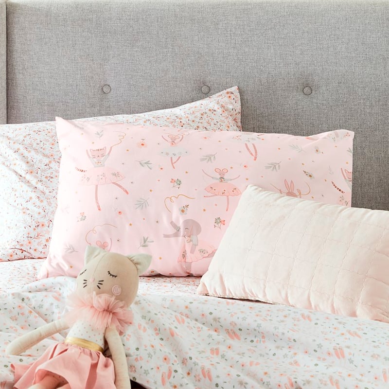 Ballet Friends Lotus Pink Quilt Cover Set