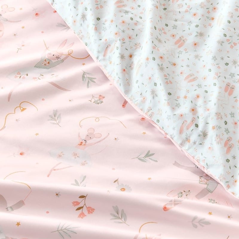 Ballet Friends Lotus Pink Quilt Cover Set