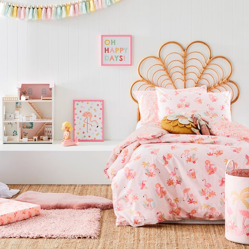 Tropical Adventure Lotus Pink Quilt Cover Set