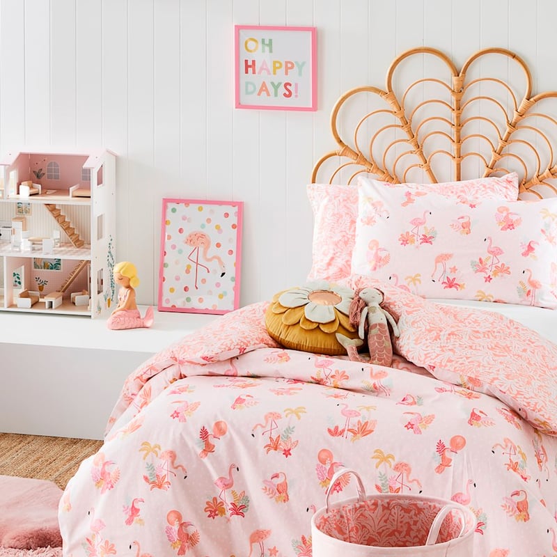 Tropical Adventure Lotus Pink Quilt Cover Set