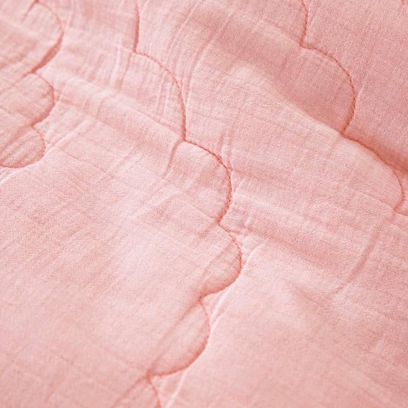 Cici Quilted Dusty Pink Floral Quilt Cover Set