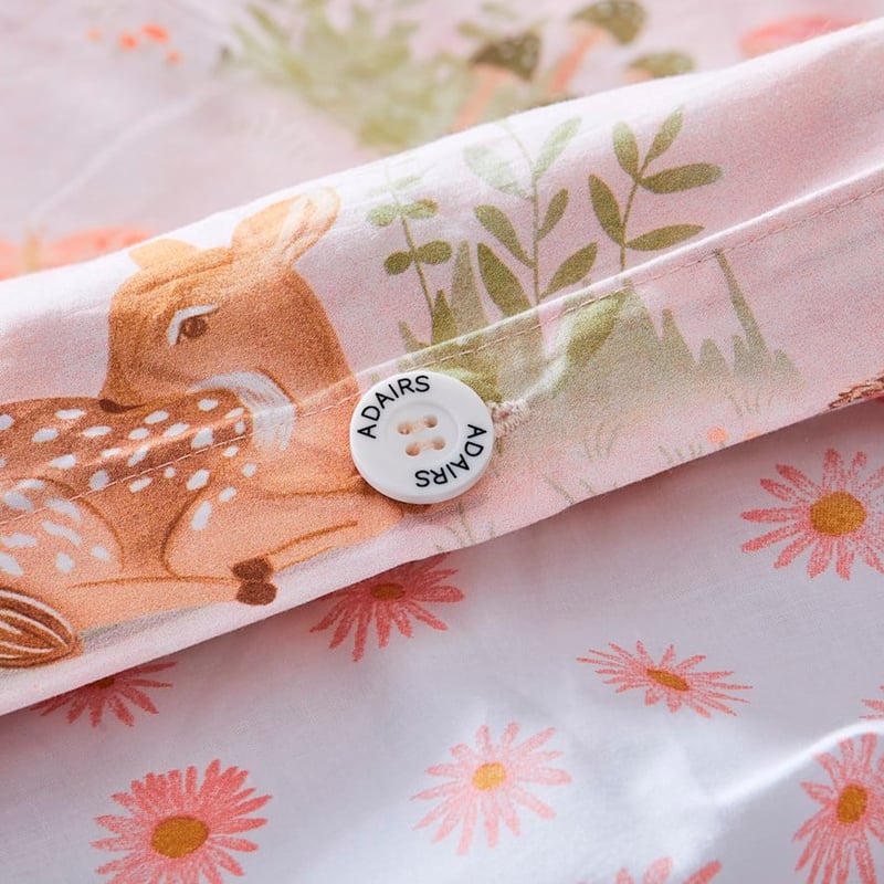 Toadstool Village Pink Quilt Cover Set