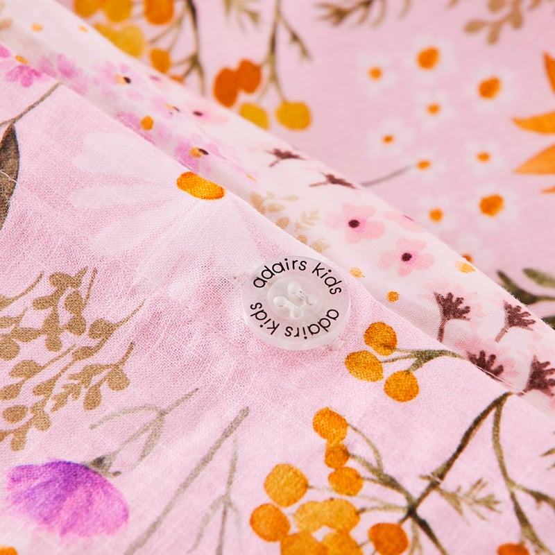 Sashas Garden Soft Pink Quilt Cover Set