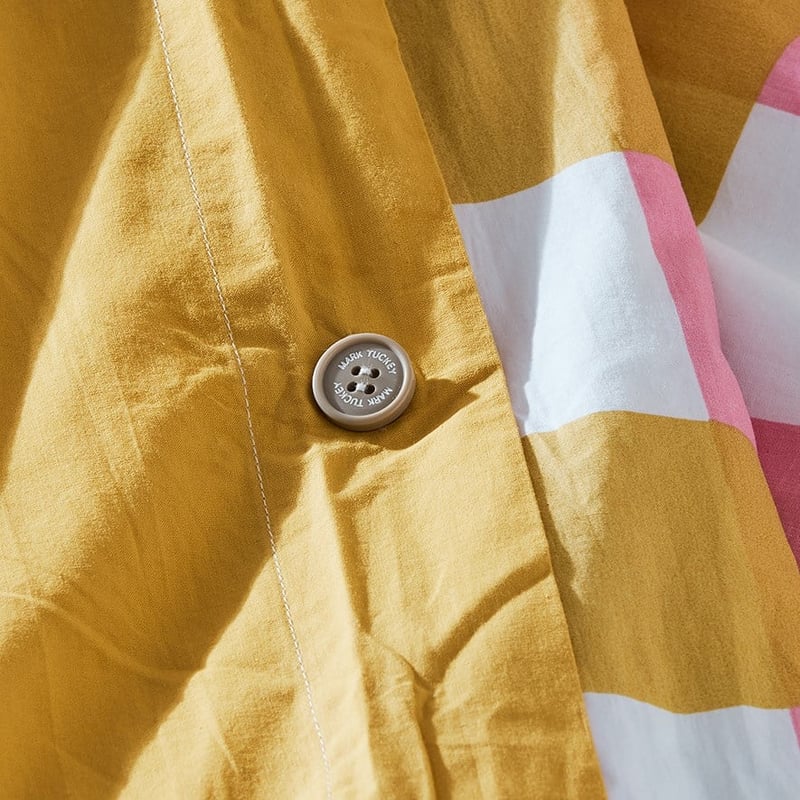 Check Sunset Organic Cotton Quilt Cover Set