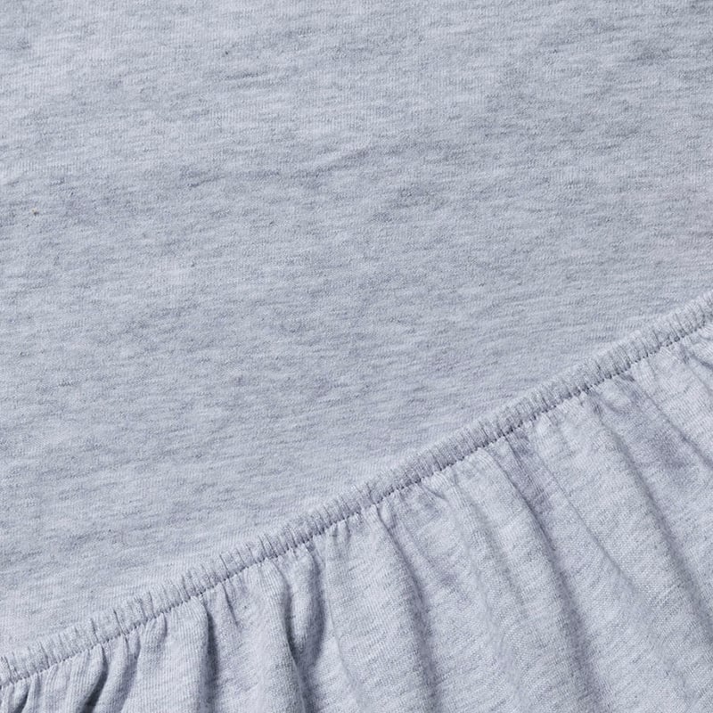 Ultra Soft Jersey Marle Grey Fitted Sheet 2 Pack