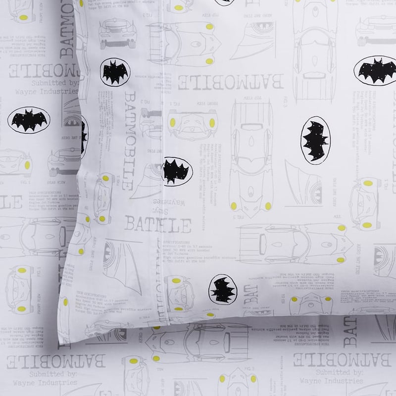 Batman White Sheet Set