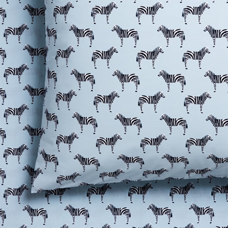 Stonewash Zebra Combo Sheet Set Blue