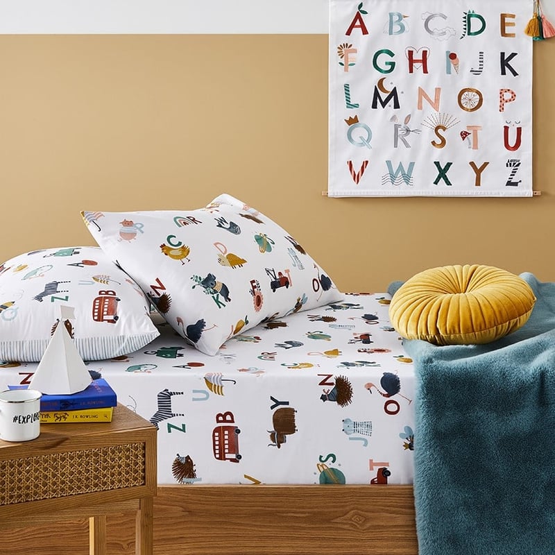 A Is For Apple Multi Organic Cotton Fitted Sheet Set