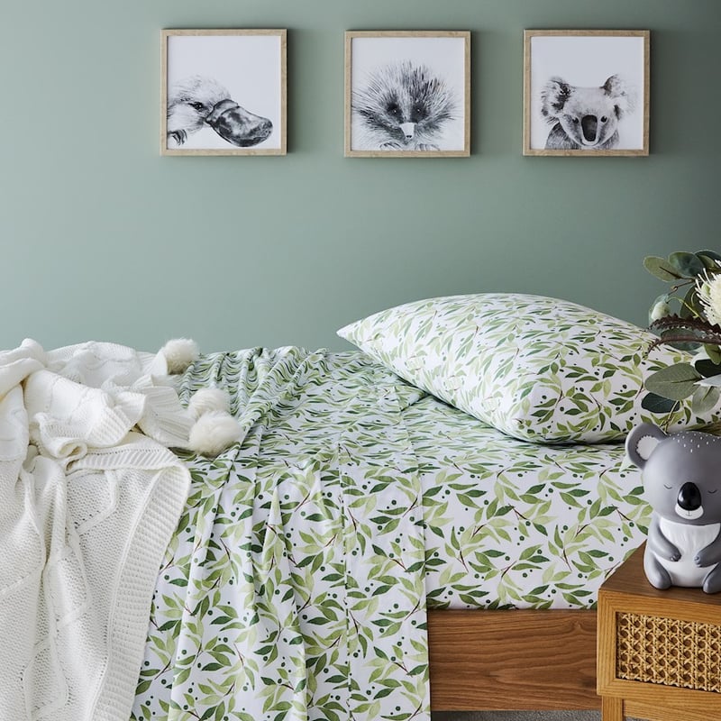 Gumnut Leaf Multi Organic Cotton Sheet Set