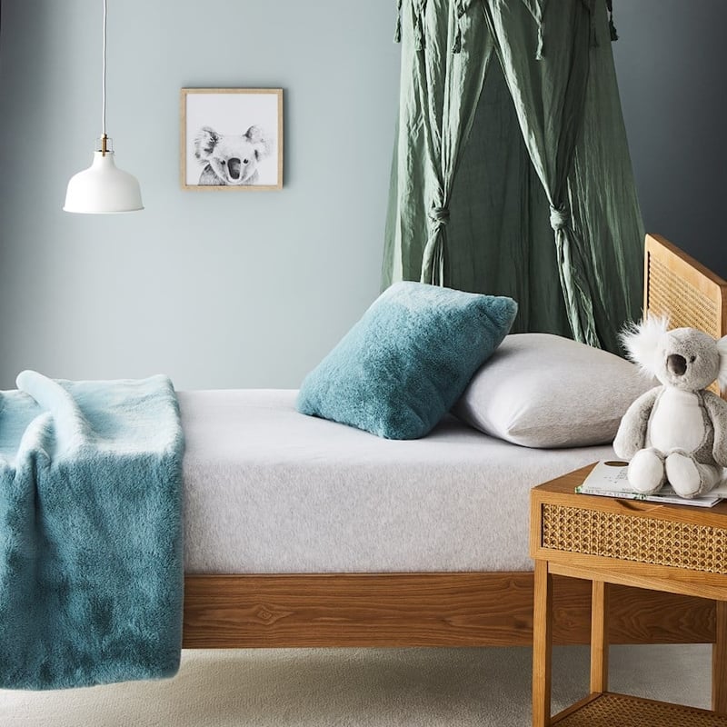 Cotton Jersey Marle Grey Fitted Sheet Set