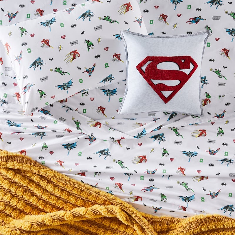 Justice League White Sheet Set