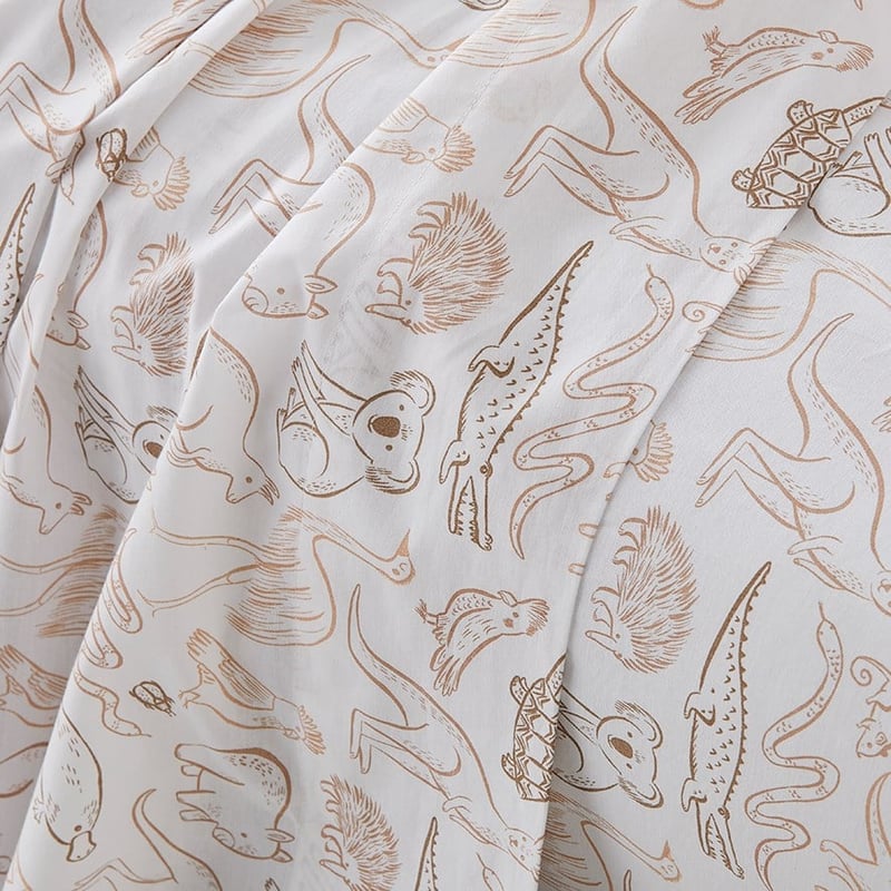 Australiana Animals Natural Sheet Set