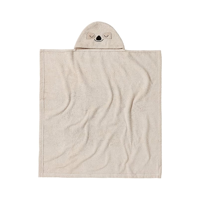 Natural Sloth Hooded Towel & Wash Mitt Set