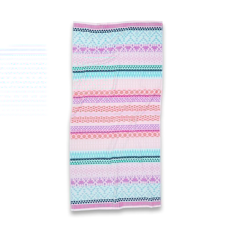 Velour Beach Towel Bohemian Stripe