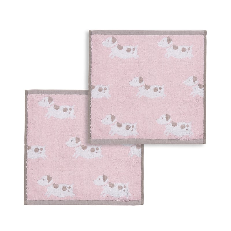 Puppy Pink Face Washer Pack of 2