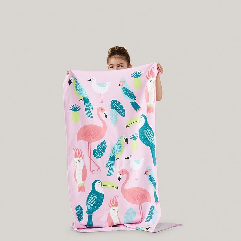 Jungle Flamingo Quick Dry Beach Towel 