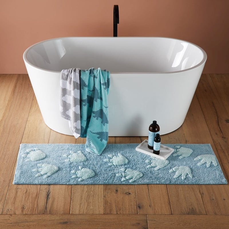 Bath Mat Collection Dinosaur Footprints Bath Runner