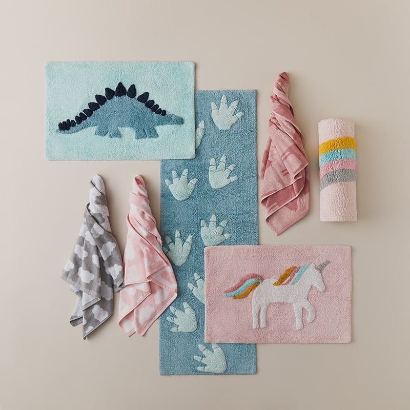 Bath Mat Collection Dinosaur Footprints Bath Runner