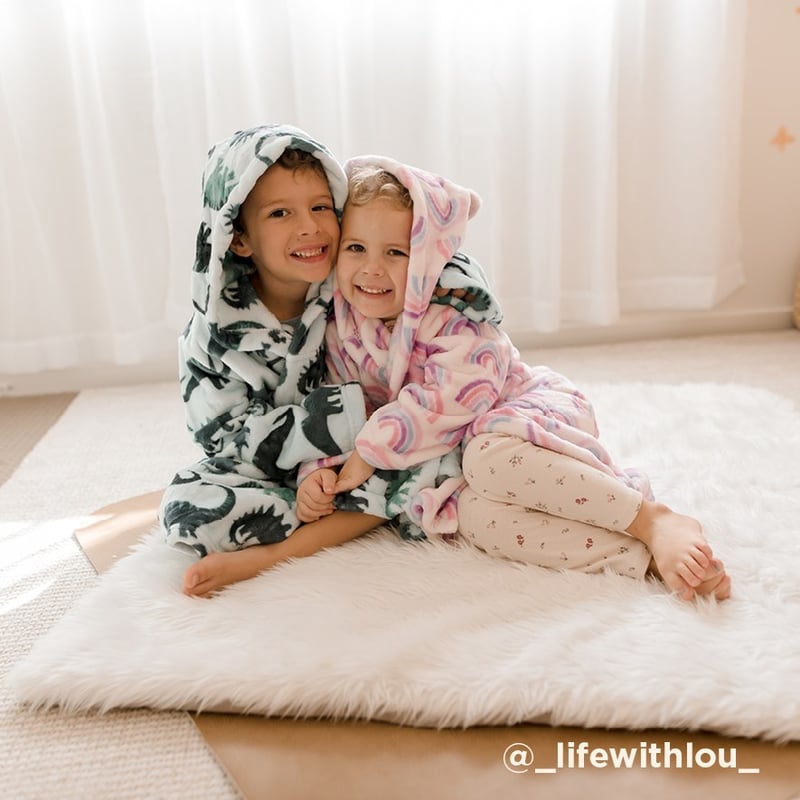 Ultra Soft Kids Rainbow Bathrobe