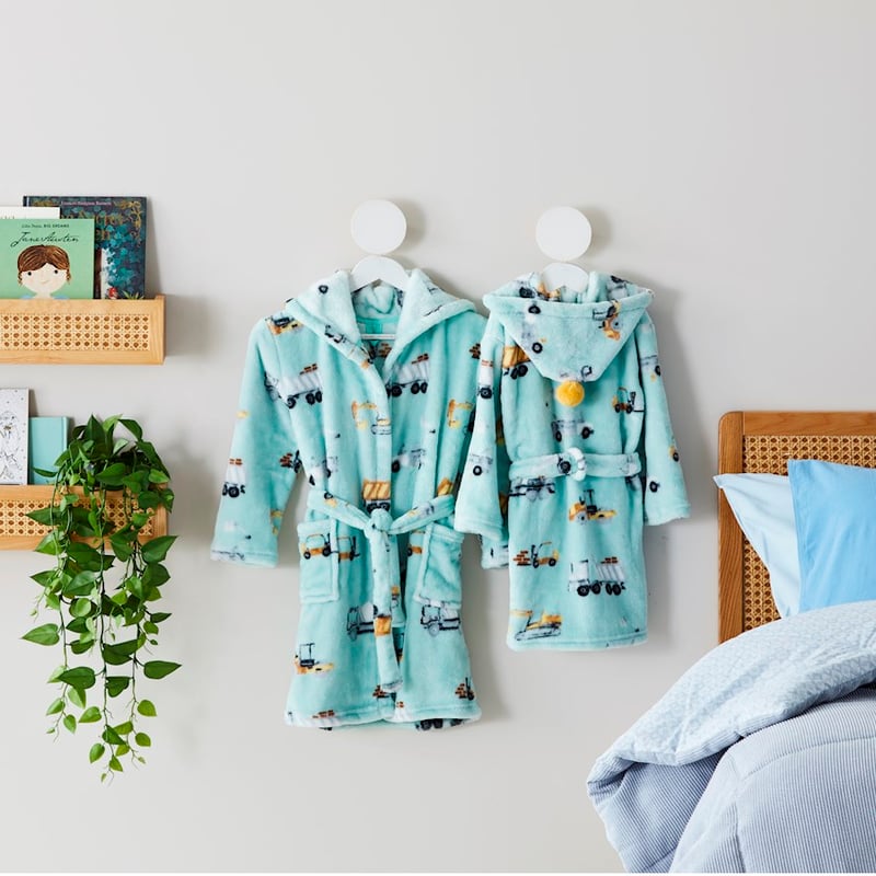 Ultra Soft Under Construction Kids Bath Robe