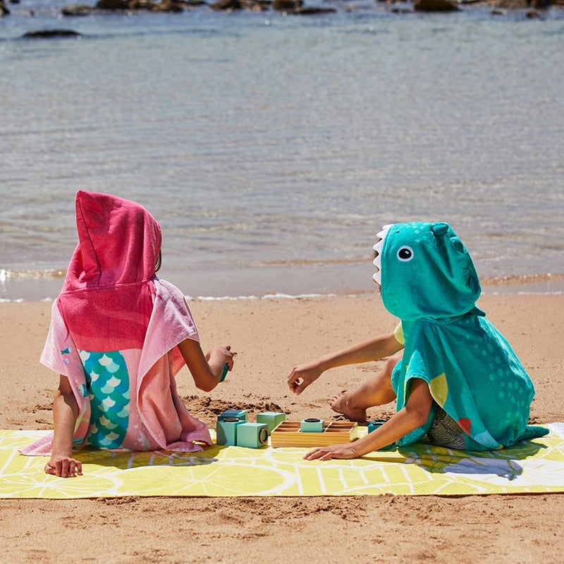 Dinosaur Hooded Beach Towel