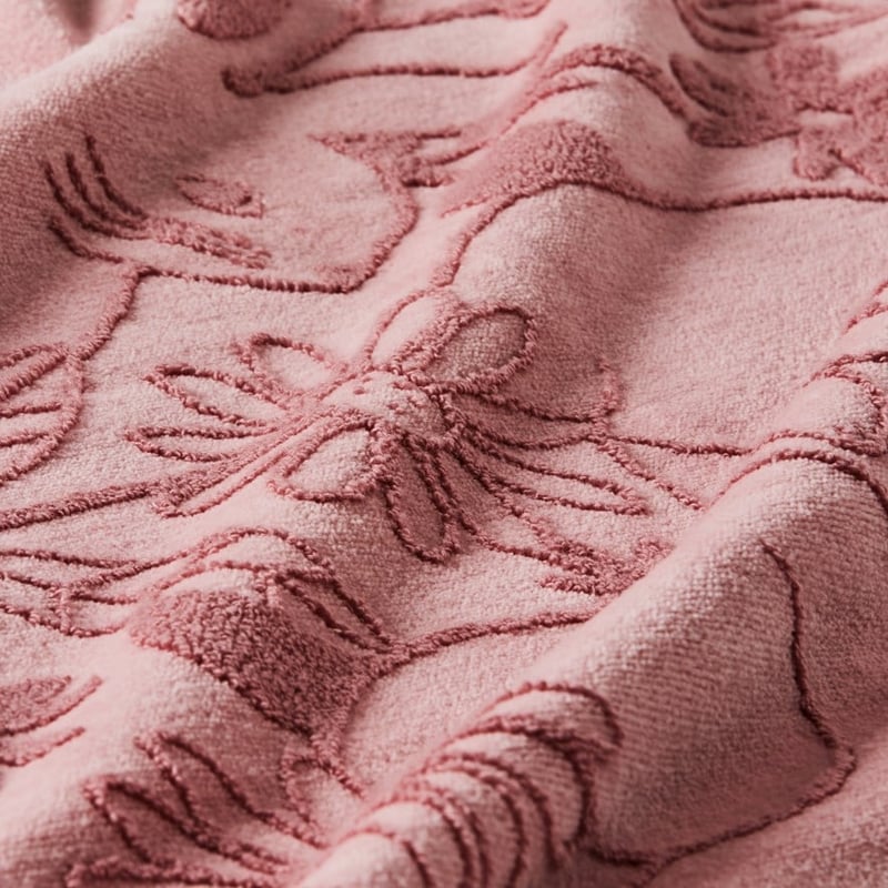 Bunny Meadow Pink Bath Towel