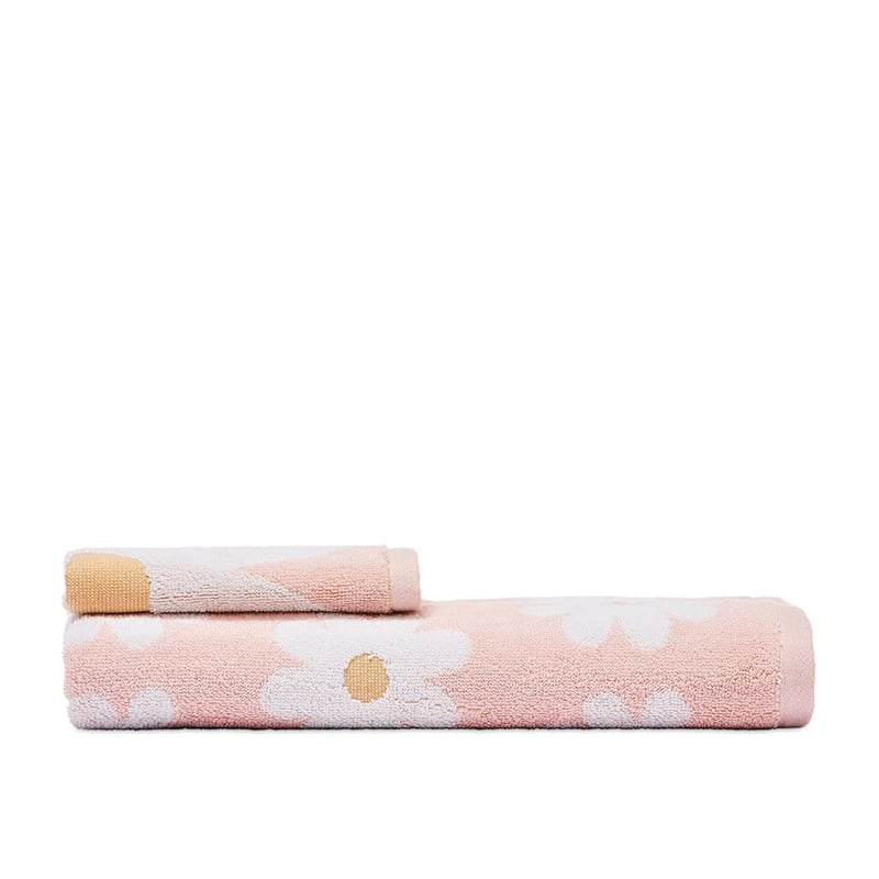 Daisy Floral Pink Towel Range 