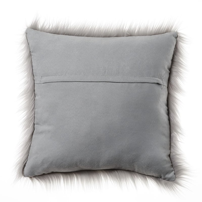 Whistler Faux Fur Pale Grey Cushion