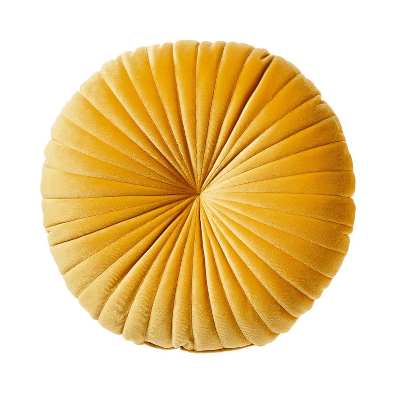 Mustard Velvet Novelty Round Cushions