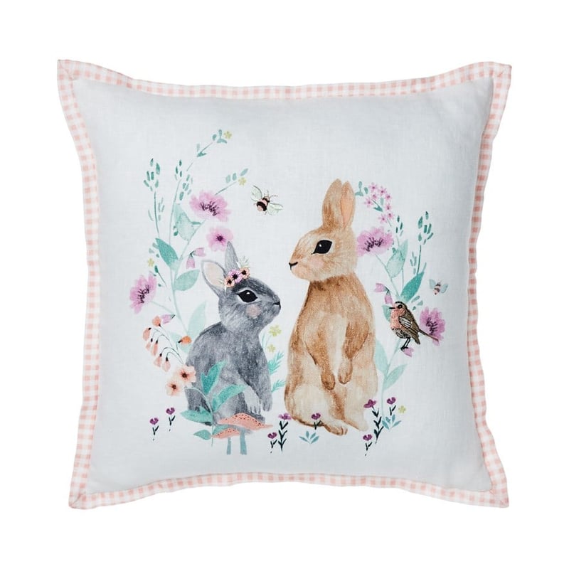 Classic Cushion Range Linen Spring Bunnies