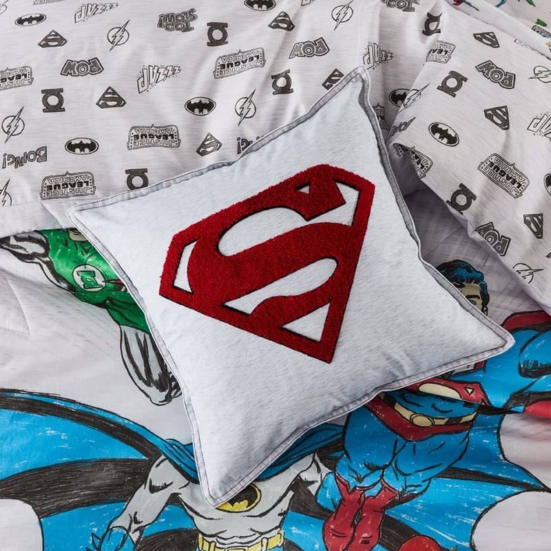 Superman Logo Grey Cushion 