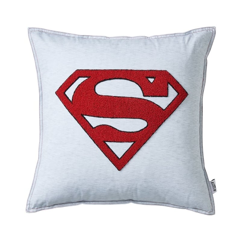 Superman Logo Grey Cushion 