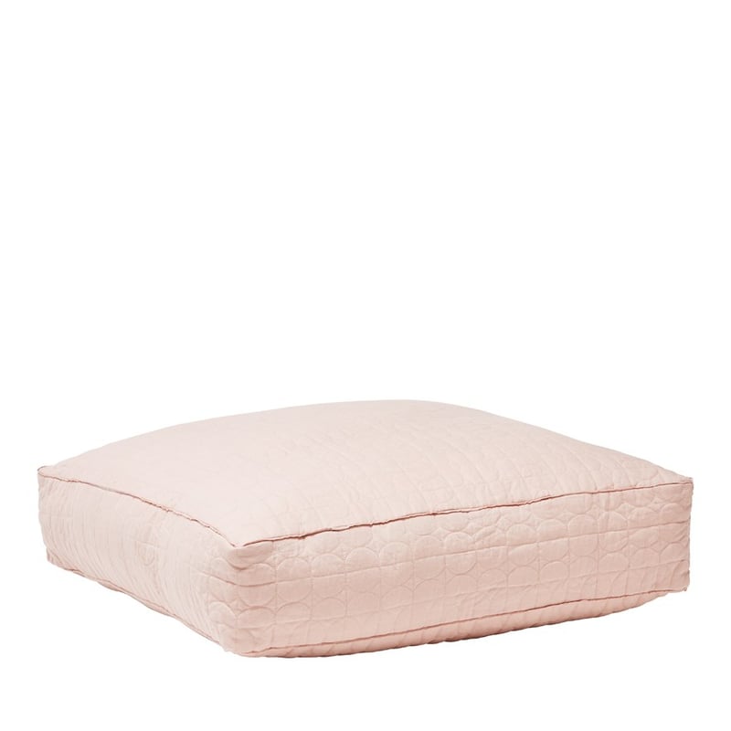Vintage Washed Linen Nude Pink Floor Cushion