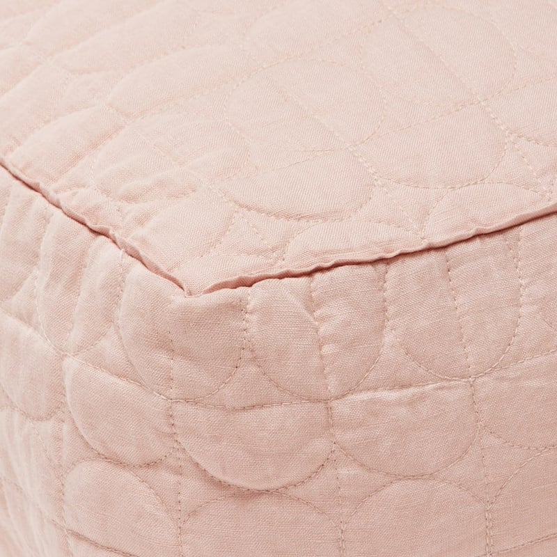 Vintage Washed Linen Nude Pink Floor Cushion