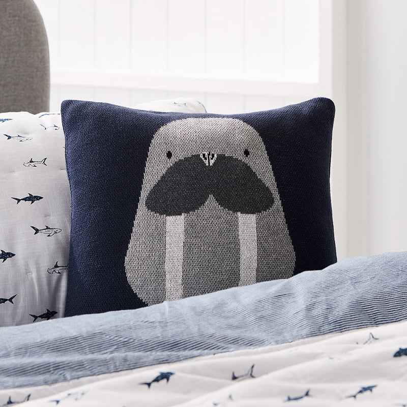 Walrus Cushion Navy  