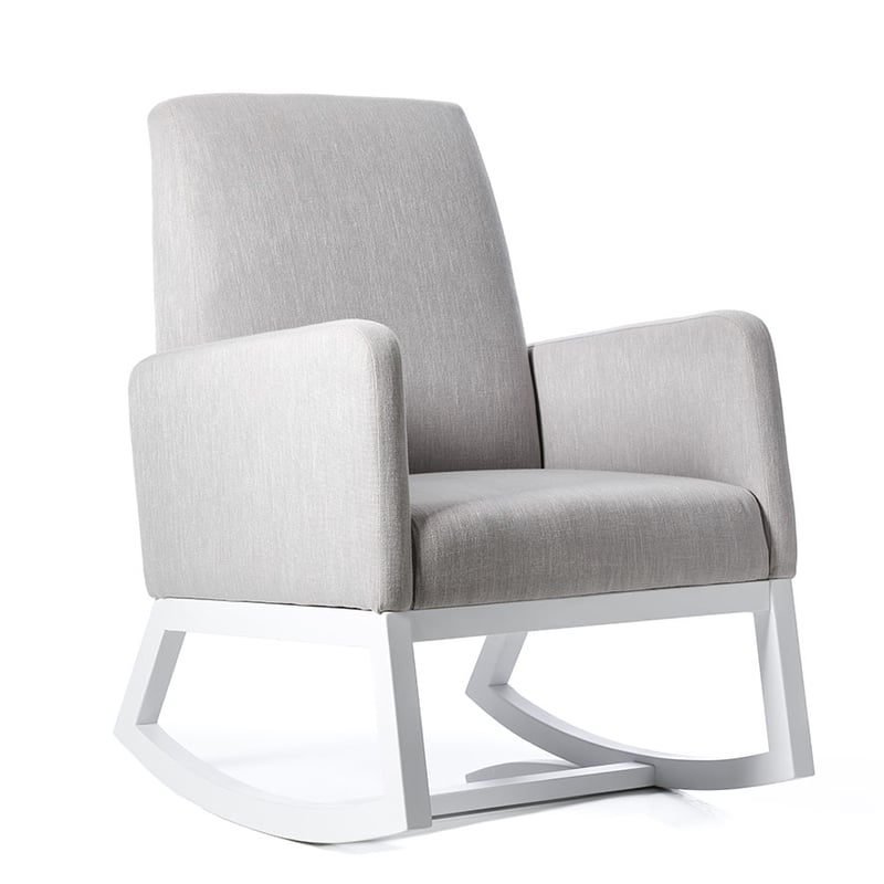 Carter Rocking Chair Silver & White