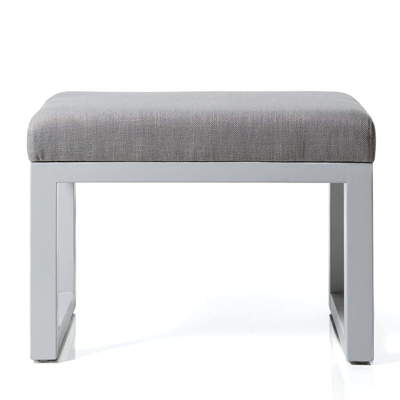 Carter Foot Stool Silver & White