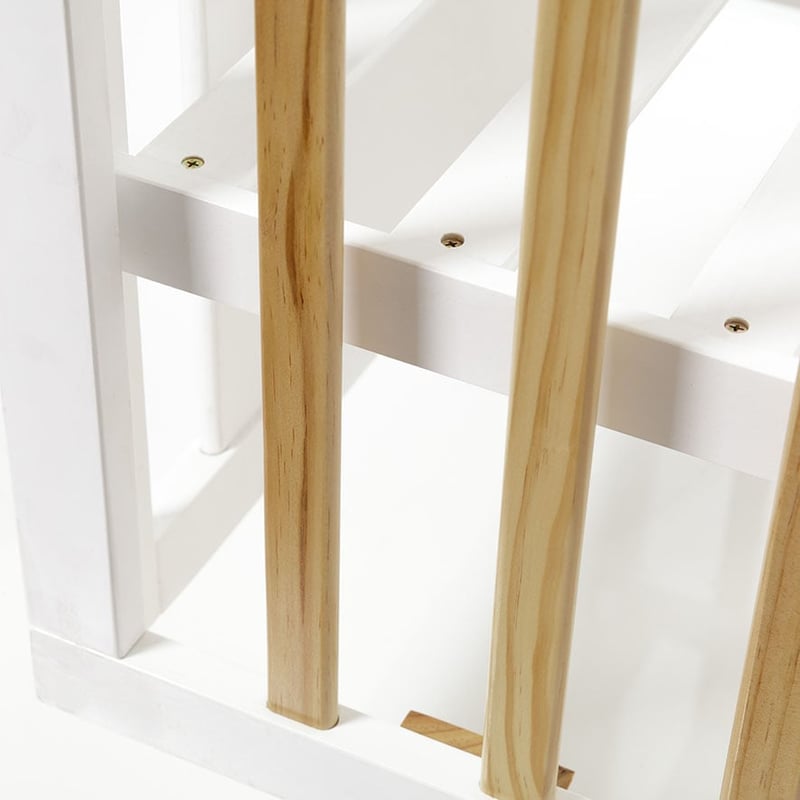 Cooper Timber Cot Natural & White