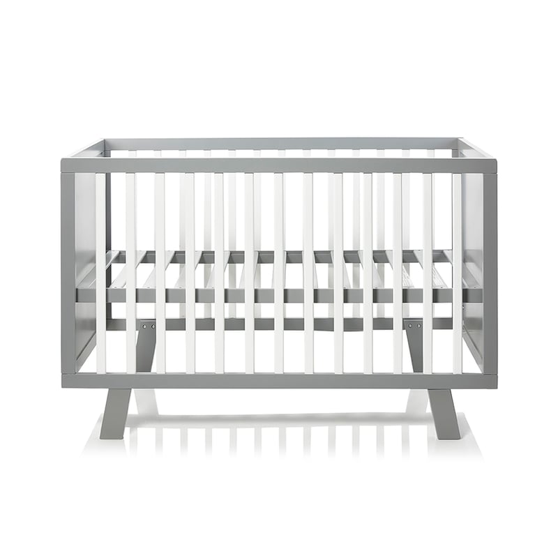 Cooper Timber Cot Grey & White