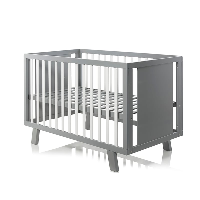 Cooper Timber Cot Grey & White