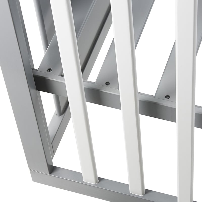 Cooper Timber Cot Grey & White
